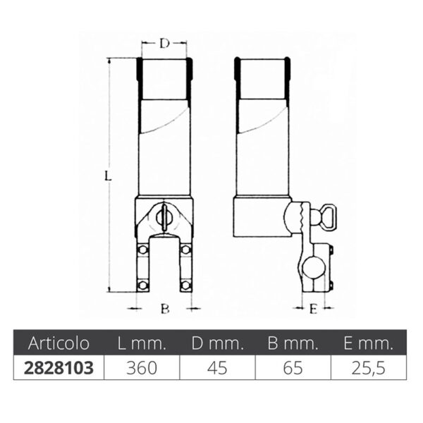 Oem marine Suporte De Haste De Aço Inoxidável 2828103 - Imagem 2