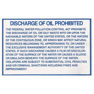 Bernard engraving Etiqueta De Identificação De Descarga De Óleo