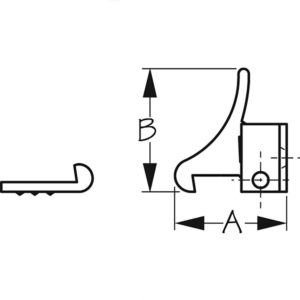 Sea-dog line Capturas Elbow Chrome/Brass