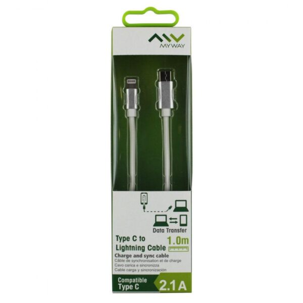 MyWay Cabo Tipo C Para Lightning 2.1A 1M - Imagem 2