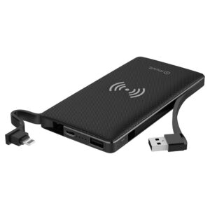 Muvit USB Power Bank 2 1A 2.1 Saída Ports + Micro USB Entrada Porta + Qi 5W Sem Fio Cobrar