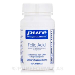 Pure encapsulations Ácido Fólico Suplemento Dietético Caps 60