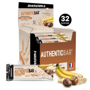 Overstims Caixa De Barras Energéticas De Banana E Amêndoa Authentic 65g 32 Unidades