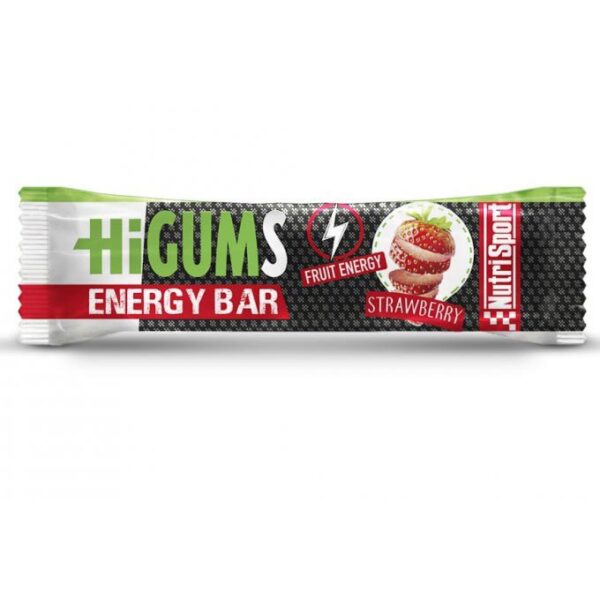 Nutrisport HiGums 25g 28 Unidades Morango Energia Barras Caixa - Imagem 2