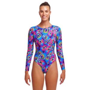 Funkita Roupa De Banho Long Shot Peacock Paradise