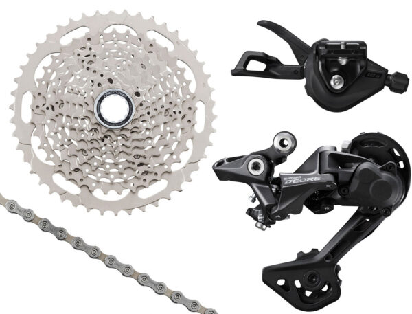 Kit de atualização Shimano DEORE M4100 1x10 velocidades 11-46 I-Spec EV