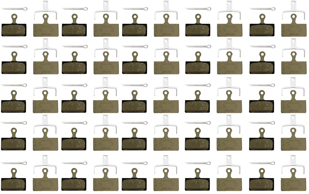 Pastilhas de freio a disco de resina Shimano G05S-RX (pacote de oficina 25er) - Imagem 2