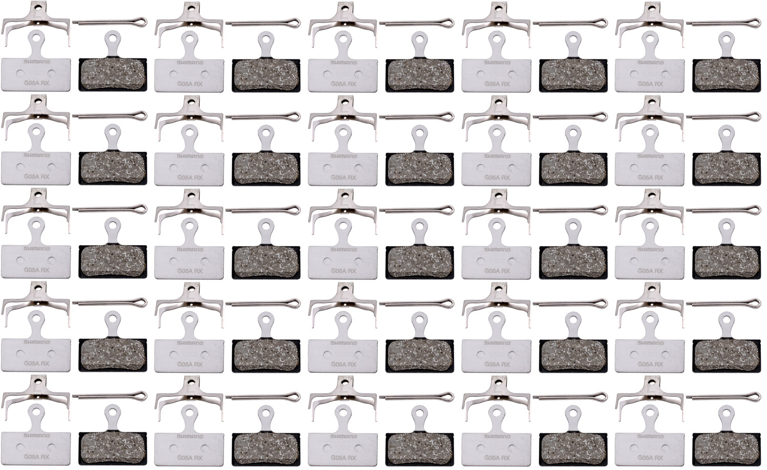 Pastilhas de freio a disco de resina Shimano G05A-RX (pacote de 25 oficinas) - Imagem 2