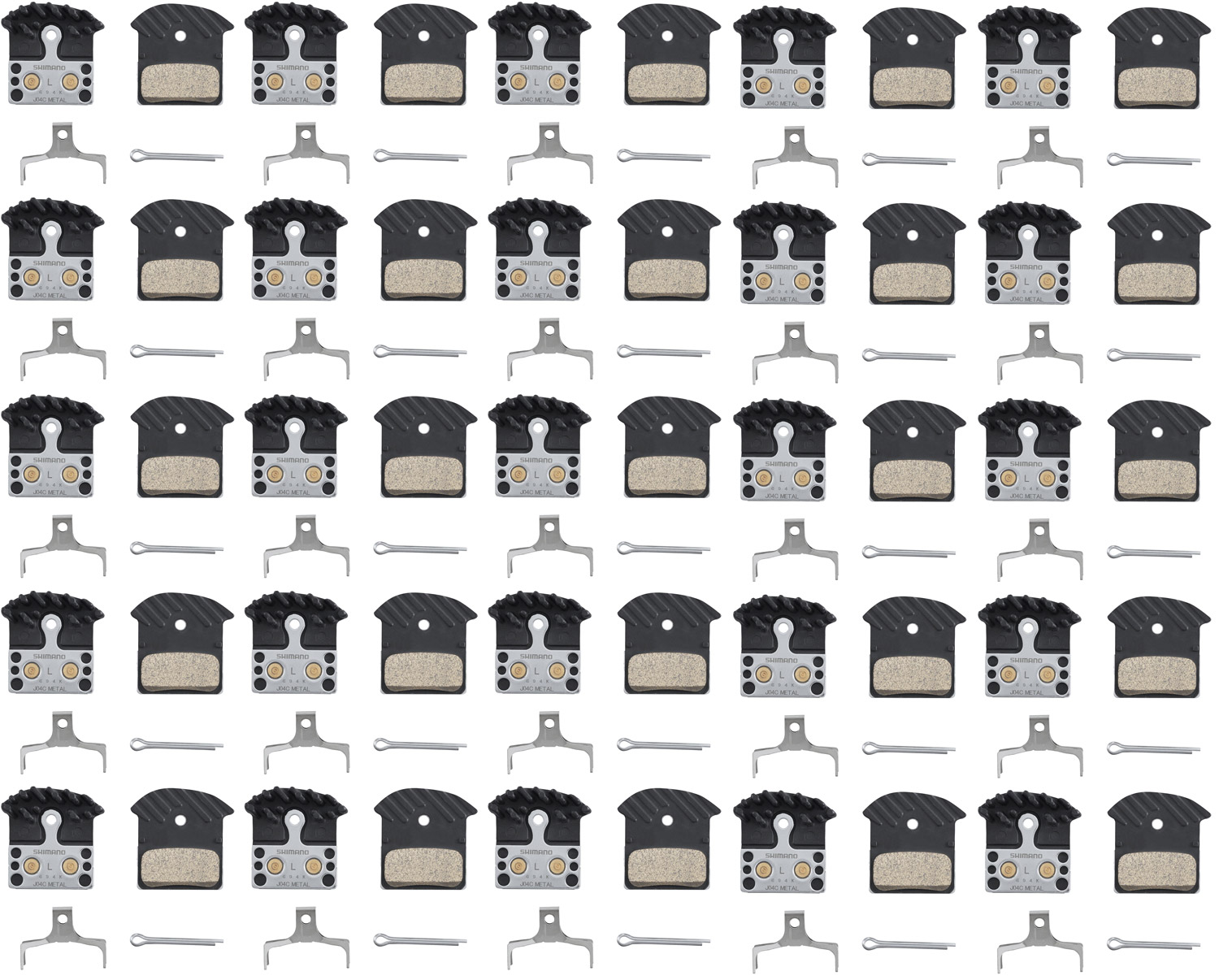 Pastilhas de freio a disco Shimano J04C Metal Ice-Tec (pacote de 25 oficinas) - Imagem 2