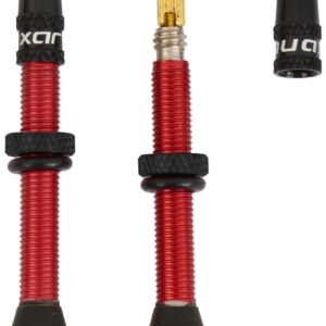 Quaxar Tubeless Valves Universal alumínio vermelho