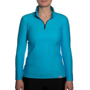 Iq-uv Sweater Meio Zíper UV Aqua