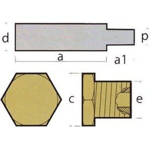 Tecnoseal Kit De ânodo De Plugue Cummins TEN02044T