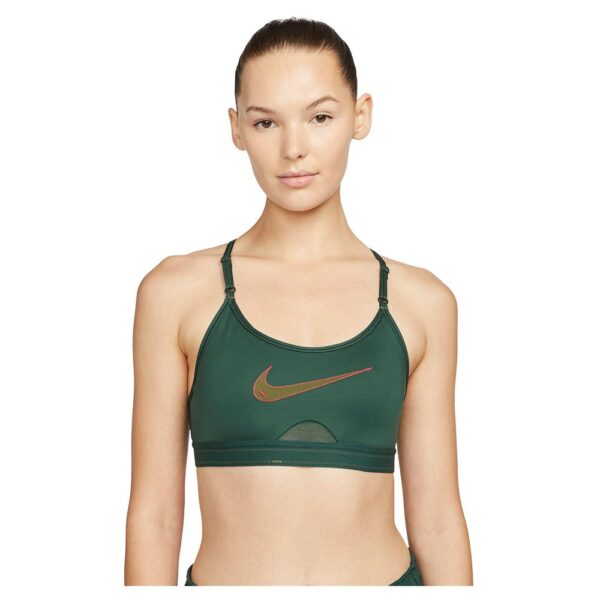 Nike Sutiã Esportivo Gráfico Acolchoado Com Suporte Leve Dri Fit Indy