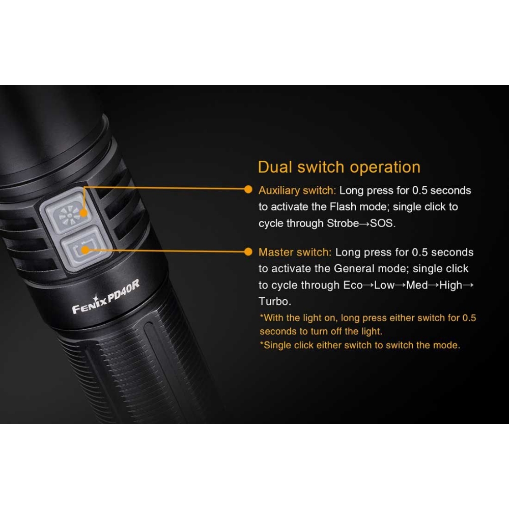 FENIX PD40R - 3000 Lúmens - Lanterna - Tática - Imagem 3