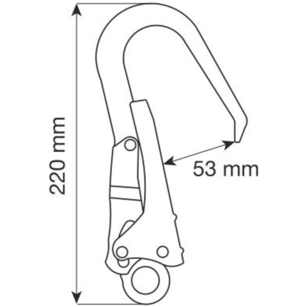 CAMP HOOK 53 mm - Mosquetão - Aço Carbono - Profissional - Imagem 2