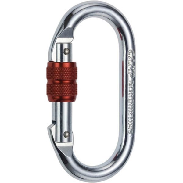 CAMP OVAL STANDARD LOCK - Mosquetão - Aço Carbono - Tipo Oval - Escalada - Rapel - Profissional