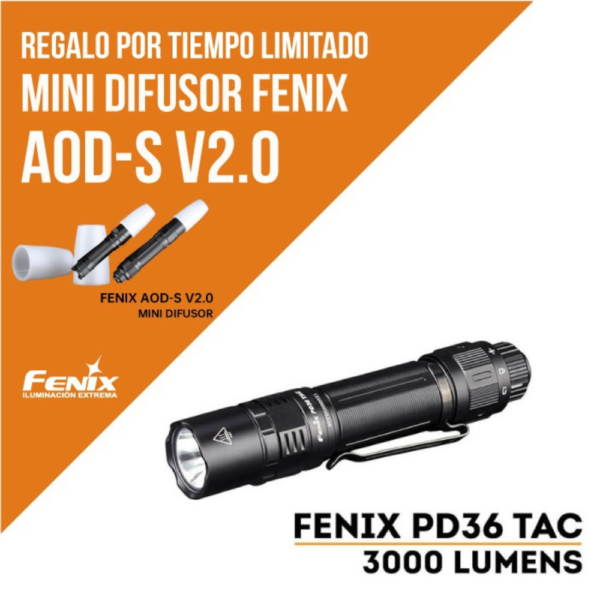 FENIX PD36 TAC - 3000 LÚMENS - LANTERNA - TÁTICA - Imagem 2
