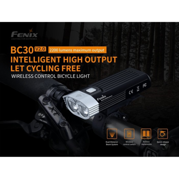 FENIX BC30-V2.0 - 2200 LÚMENS - LUZ DIANTEIRA - LANTERNA DE BIKE - Imagem 4