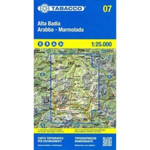 Ed. Tabacco 07 Badia - Arabba - Marmolada 1:25.000