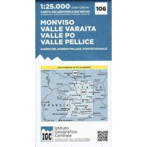 Ed. Inst. Geo. Centrale 106 Monviso - Val Varaita - 1:25.000