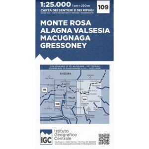 Ed. Inst. Geo. Centrale 109 Val Gressoney, Val Grande 1:25.000