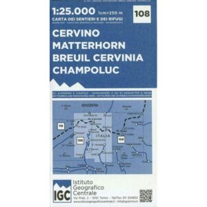Ed. Inst. Geo. Centrale 108 Matterhorn, Matterhorn, Cervin 1:25.000