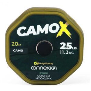 Ridgemonkey Gancho Revestido Rígido Connexion CamoX 20 m Carpfishing Linha