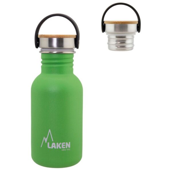Laken Garrafa De Aço Inoxidável Bambu Basic Steel
