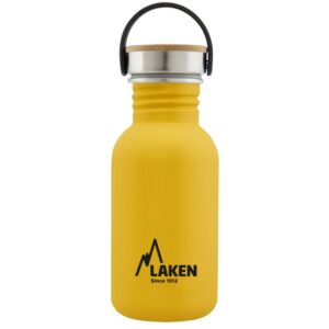 Laken Tampa De Aço Inoxidável E Bambu Basic 500ml