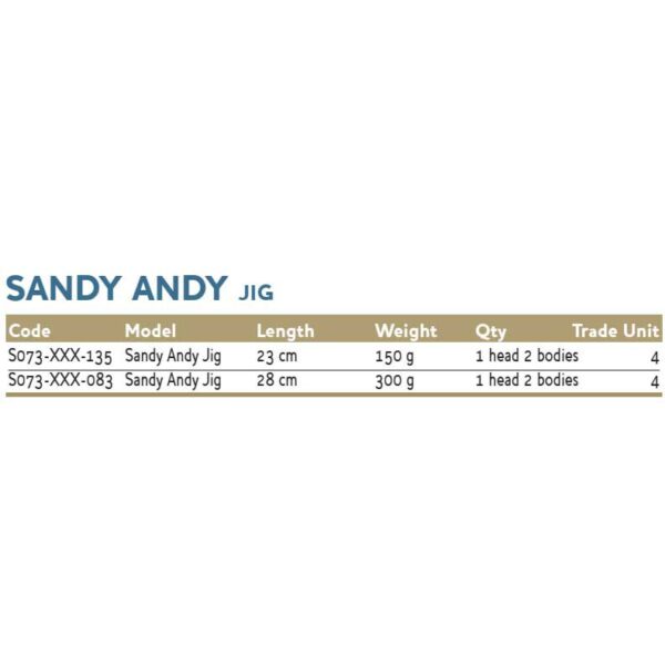 Westin Sandy Andy Jig 280 Mm 300g - Imagem 3
