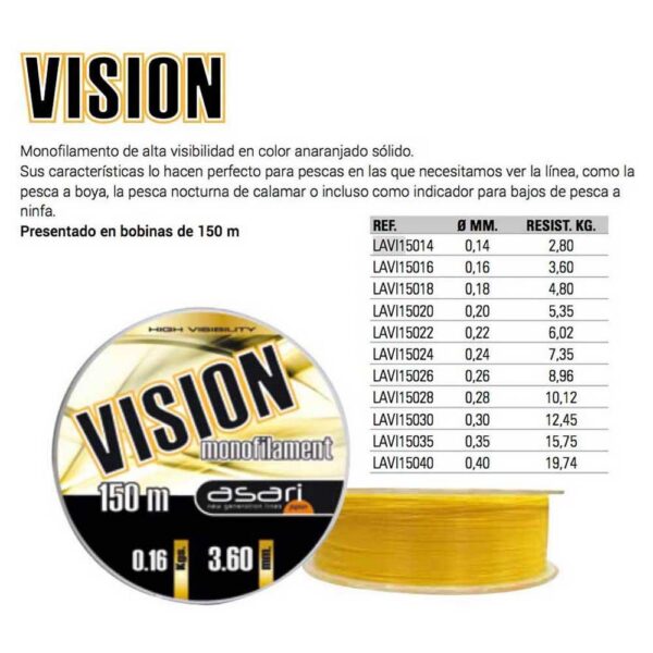 Asari Monofilamento Vision 150 m - Imagem 2