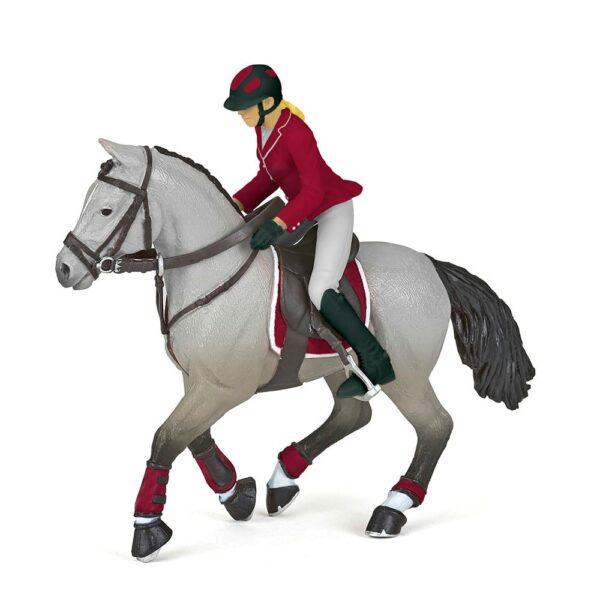 Papo Figura De Competição De Garotas A Cavalo + Equitação