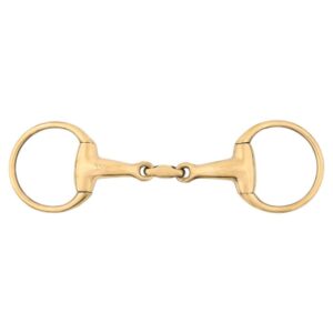 BR Snaffle De Ponta De Ovo De Articulação Dupla Argolas Cuprium 18 Mm 65 Mm Brigadeiro