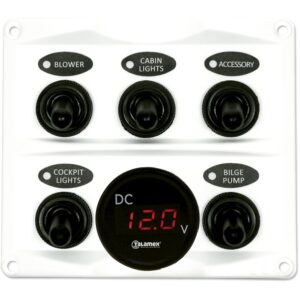 Talamex Painel De Controle Com Medidor De Tensão 12/24V