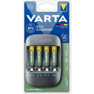 Varta Carregador Bateria Eco 4 AAA Micro 800mAh