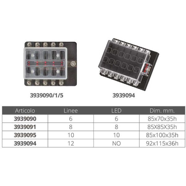 Oem marine Caixa De Fusíveis 3939095 10 Fusíveis - Imagem 2