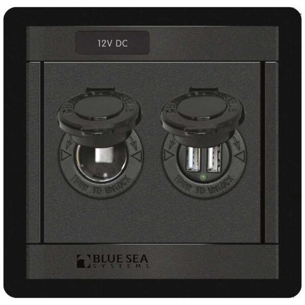 Blue sea systems Tomada E Carregador USB Duplo 12V DC