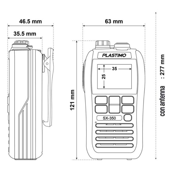 Plastimo Rádio VHF SX-350 - Image 3