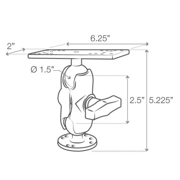 Ram mounts Suporte Eletrônico Marítimo Universal - Imagem 4