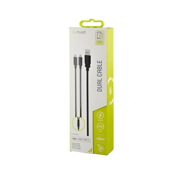 Muvit Cabo USB Para Tipo Duplo C 3A 2 M - Imagem 2