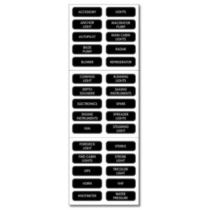 Blue sea systems Conjunto De Rótulos DC Panel Basic 30