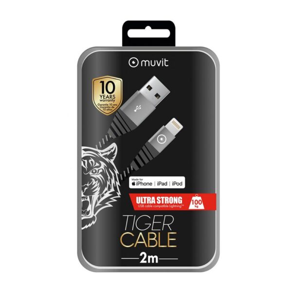 Muvit Cabo USB Para Lightning MFI 2.4A 2 M - Imagem 2