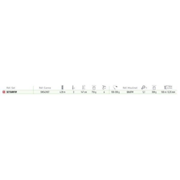 Daiwa Combo Surfcasting Sweepfire+Q860FM - Imagem 2