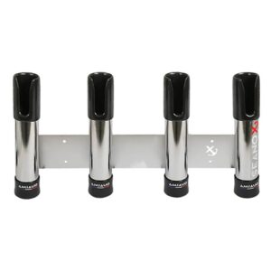 Seanox Suporte De Haste Aberta De Aço Inoxidável Com Borracha Preta 4