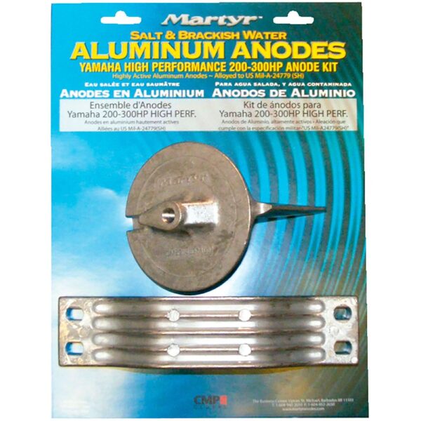 Martyr anodes Yamaha 200-250HP Magnésio Ânodo Kit