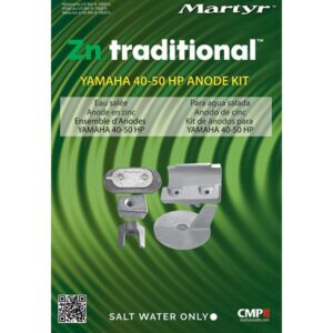 Martyr anodes Yamaha 40-50HP Galvanizado Ânodo Kit