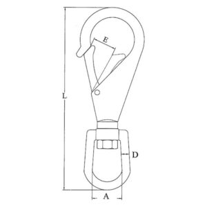 Pike n bass Mosquetão Lo Bearing Longo 85 Mm