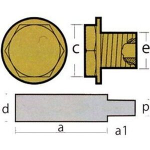 Tecnoseal Kit De ânodo De Plugue Nanni Mercedes TEN02100T