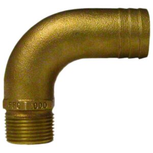 Groco 90º Full Flow Pipe To Hose Full Flow Pipe To Hose Adaptador