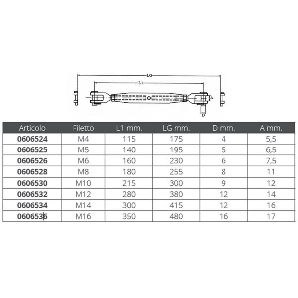 Oem marine Tensor De Garfo De Aço Inoxidável M10 - Imagem 2